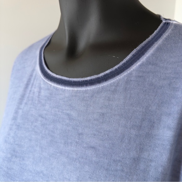 Dantelle Lavender Layered Hem T-Shirt Top Rayon Blend Turkey M - Picture 2 of 7